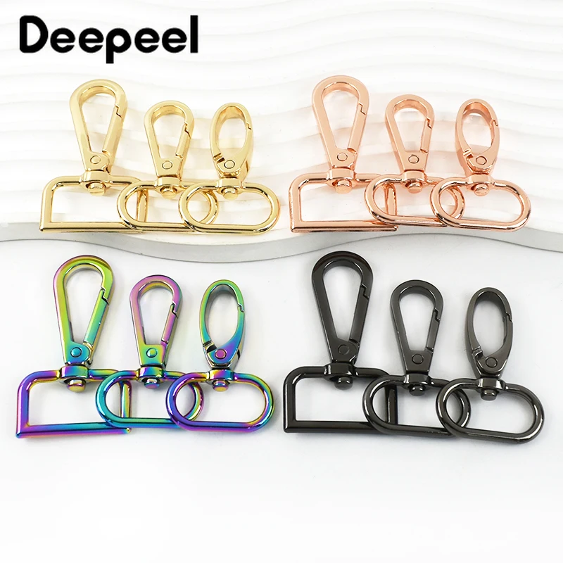 

10Pcs Deepeel 20/25mm Metal Hook Buckles Bags Strap Lobster Clasp Dog Collar Snap Buckle Belt Clip Keychain DIY Bag Accessories