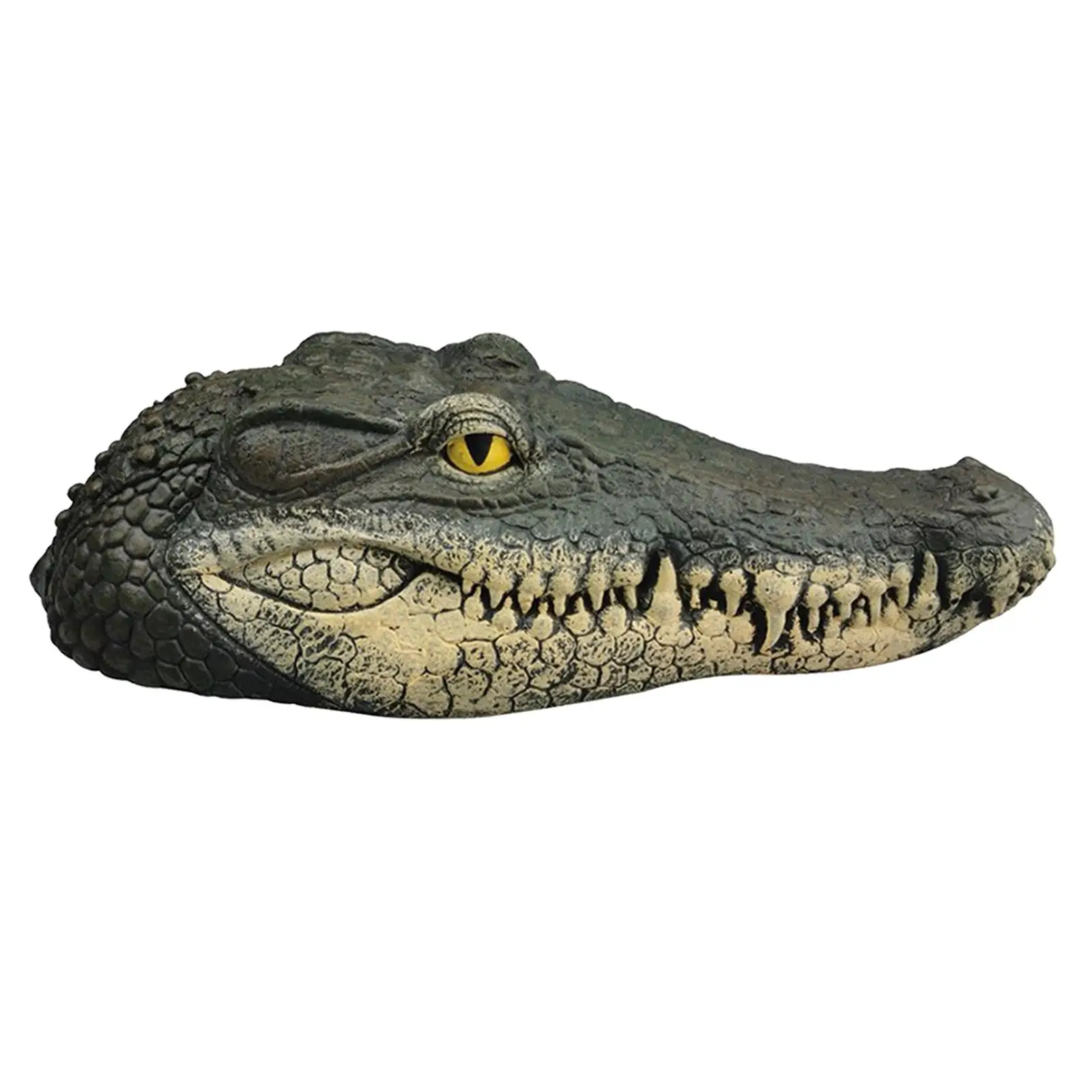 Realistic Floating Crocodile Head Synthetic Resin Alligator Pond Decoration Protected Scare for Garden Lake