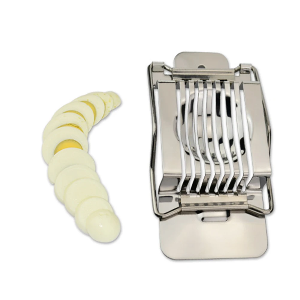 

Stainless Steel Egg Slicer Multi-Purpose Cheese Fruit Slicer Cutting Wires Kitchen Gadget for Boiled Eggs Mushrooms Ham