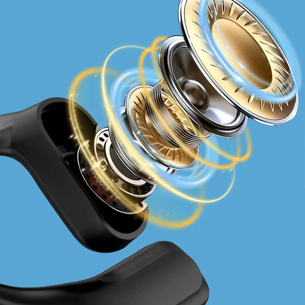 Intelligent Touch Screen Bluetooth-Compatible OWS Headphone IPX5 Waterproof Xp2 Earbuds LCD Colour Screen for Workout Sports