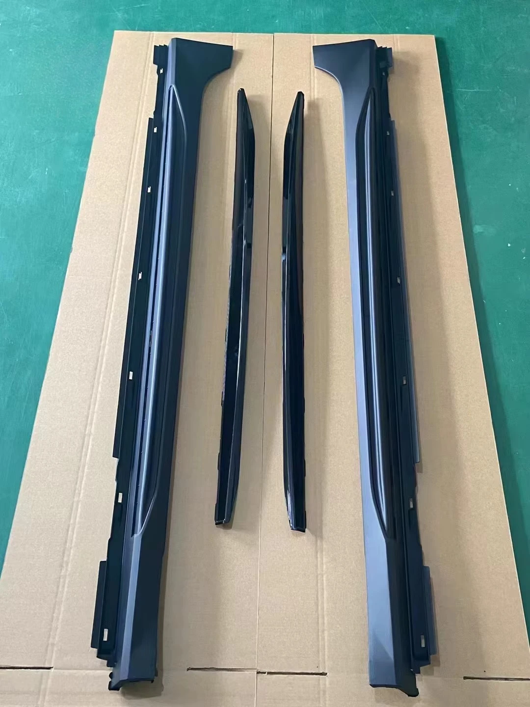 Czjf kit frente lábio saias laterais para a7l mudou para rs7 2012 2015 2016 2018 pintado preto saia lateral traseira divisor