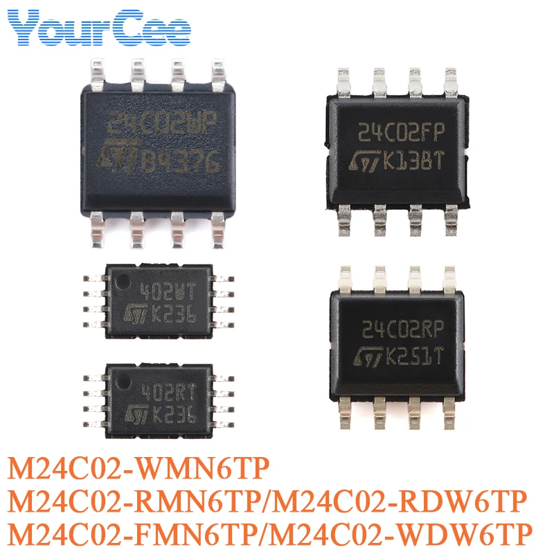 20pcs/5Pcs M24C02-WMN6TP M24C02 SOIC-8 Chip EEPROMs Serial I2C IIC Interface M24C02-RMN6TP M24C02-RDW6TP M24C02-FMN6TP -WDW6TP