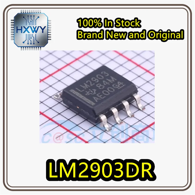 (100/500 pieces) LM2903DR LM2903 SOIC-8 Dual Differential Comparator Brand New Original In Stock