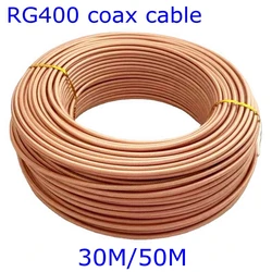 RG400 RG-400 Double Shielded RFCoaxial Cable Wire Adapter Connector RG400 Cable 50 Ohm High Quality 30M/50