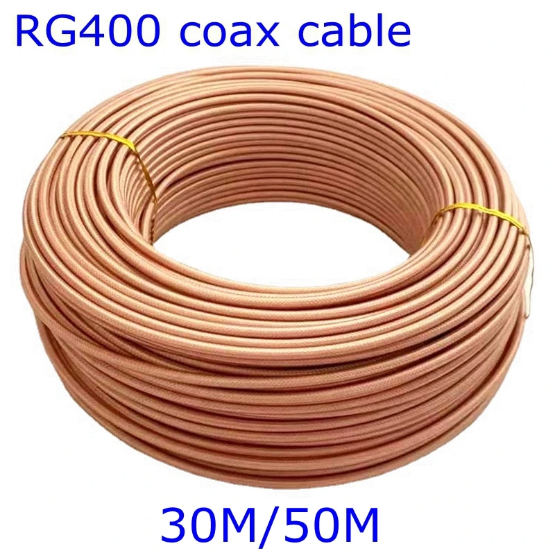 RG400 RG-400 Podwójnie ekranowany kabel koncentryczny RFC Złącze adaptera kabla RG400 50 Ohm Wysoka jakość 30M/50