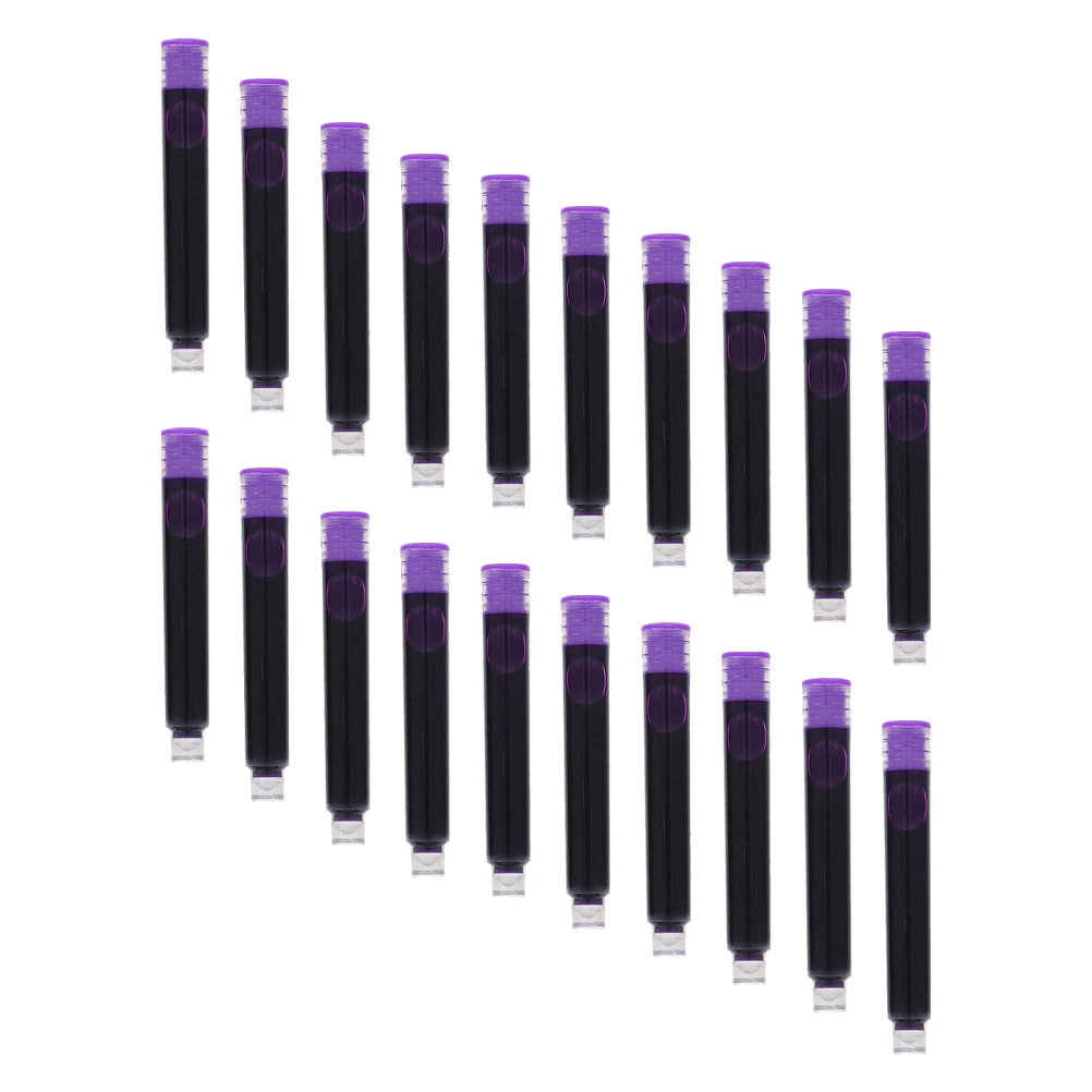 

100pcs 50 Purple Big Mouth Refills Colorful Erasable Ink Pens for Students Fountain Pen Ink Absorption Universal Refillable