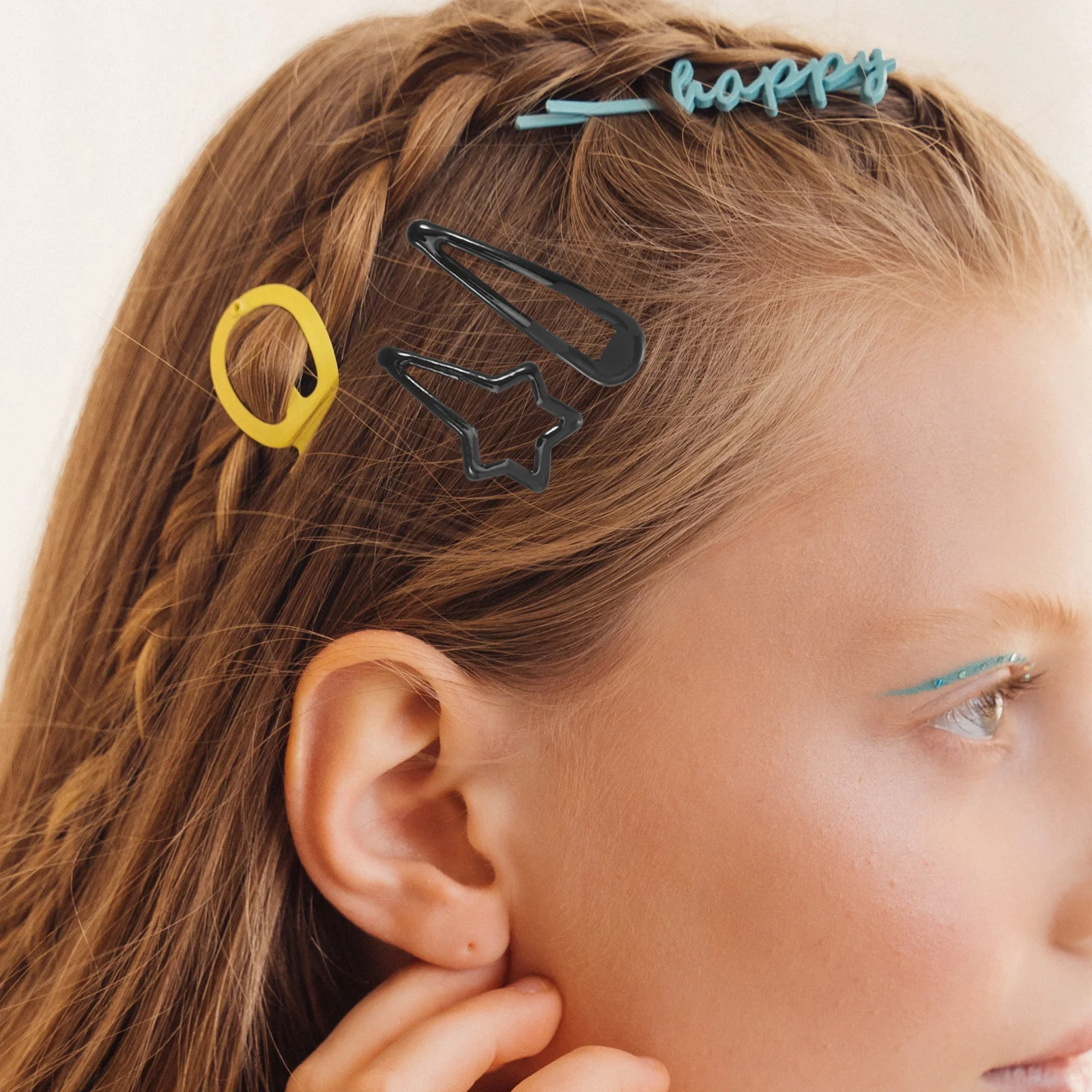 

18Pcs Hair Clips for Girls Durable Metal Barrettes Heart Star Triangle Shapes Cute Hair Accessories for Women Girls