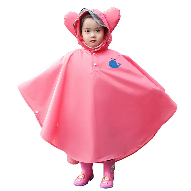 Primary School Raincoat Male Older Child 15 Years Old Waterproof Korean Children Poncho Poncho Style Students Japanese Children