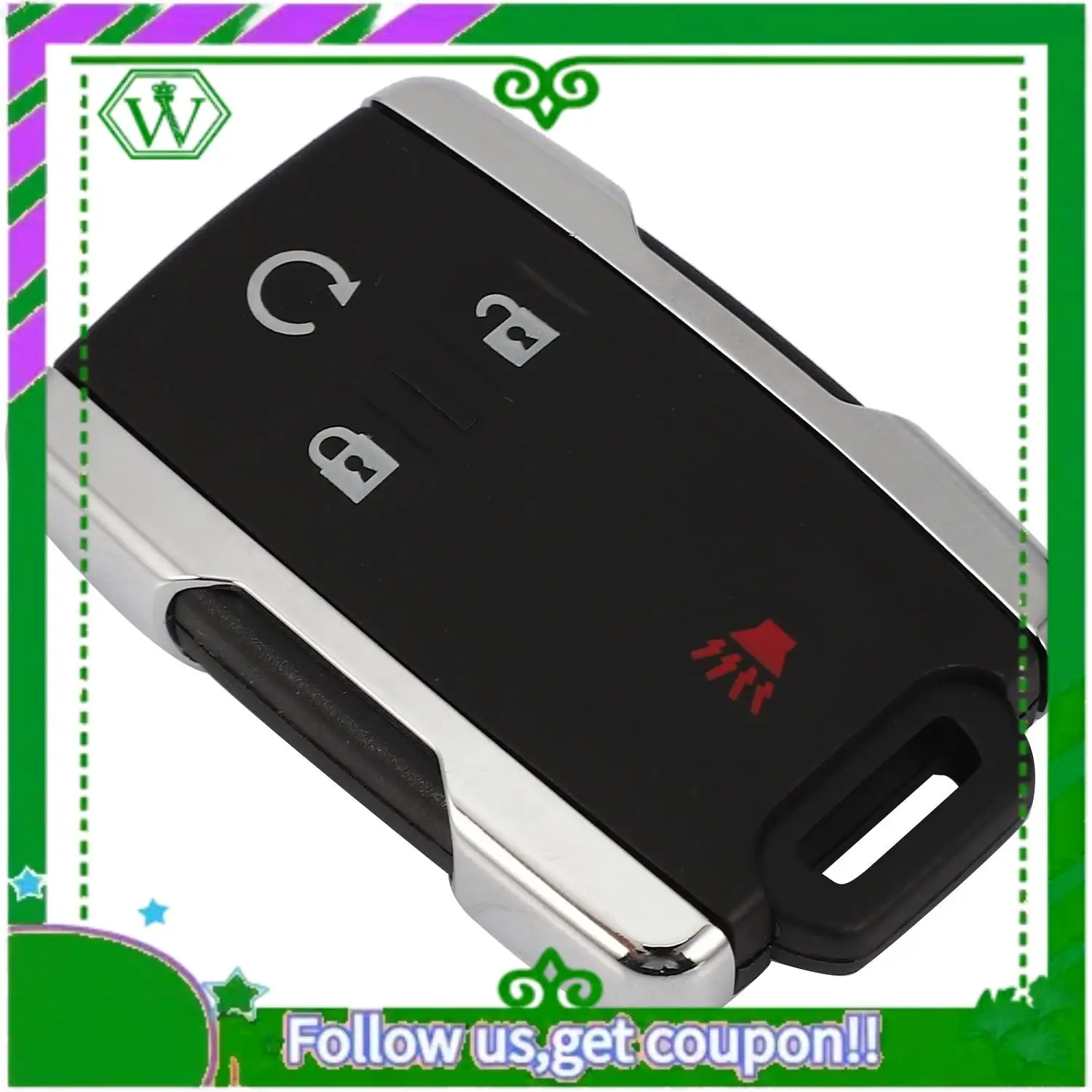 

AC34-Car 315 МГц 4-кнопочный брелок для Silverado Colorado GMC Sierra 2014-2106 2017 2018 FCC M3N-40821302