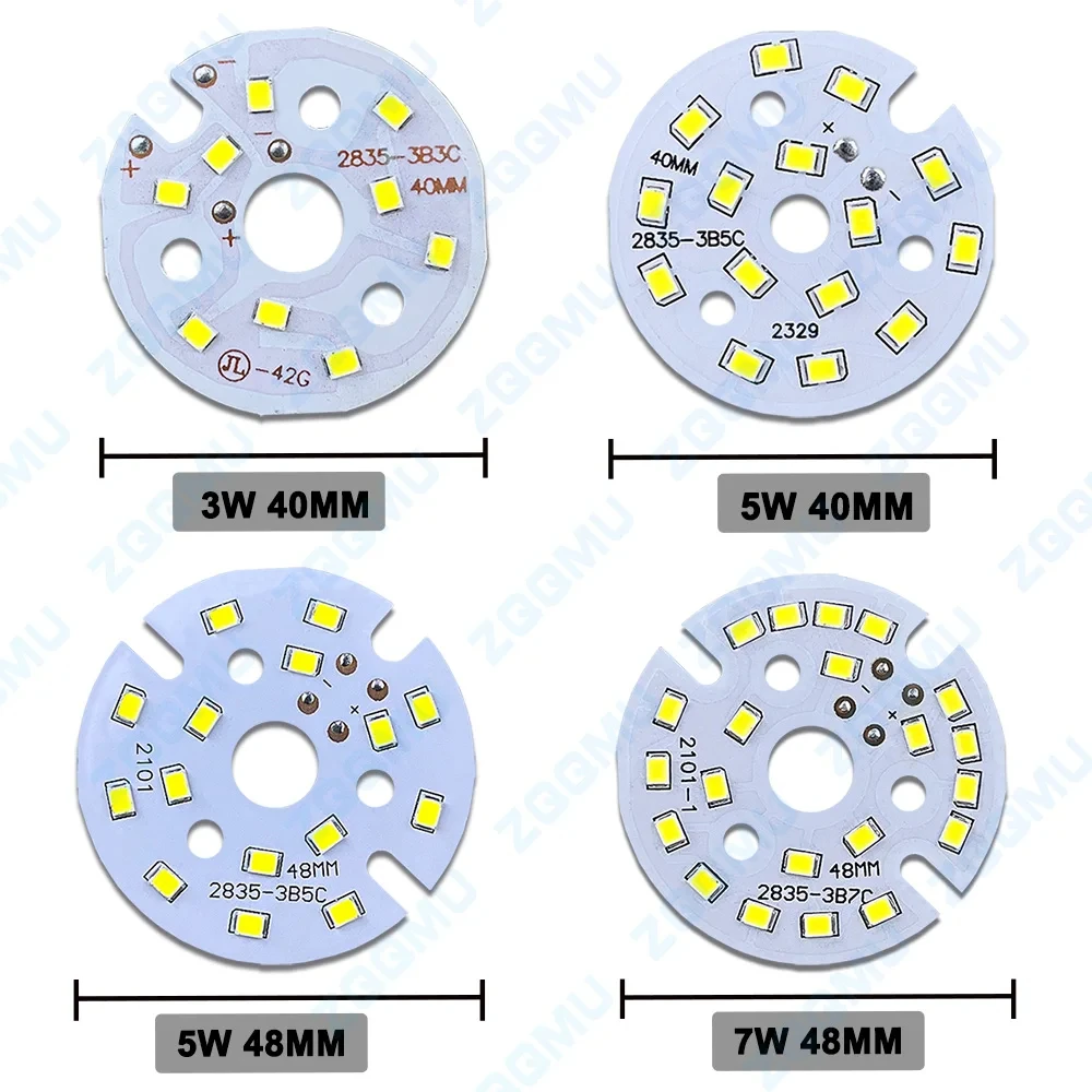 1PCS LED 3W 5W 7W 9W Light Beads 12W 15W 18W 24W 36W PCB Round SMD 2835 Light Beads For Diy Board Bulb Spotlight Lighting Chip