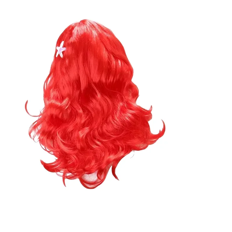 Kleine Meerjungfrau Prinzessin Cosplay Perücken für Mädchen Anime Ariel Perücke Kinder Halloween Geburtstag Weihnachten Party Zubehör@0Z*