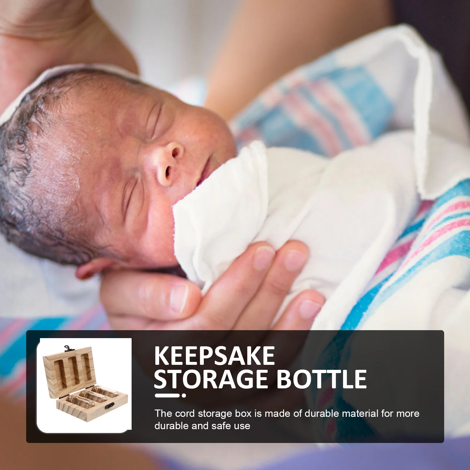 صندوق حفظ شعر الجنين زجاجة تخزين تذكار خشبية للطفل الحبل السري الأسنان تذكارية جمع هدية تذكارية للرضع #6