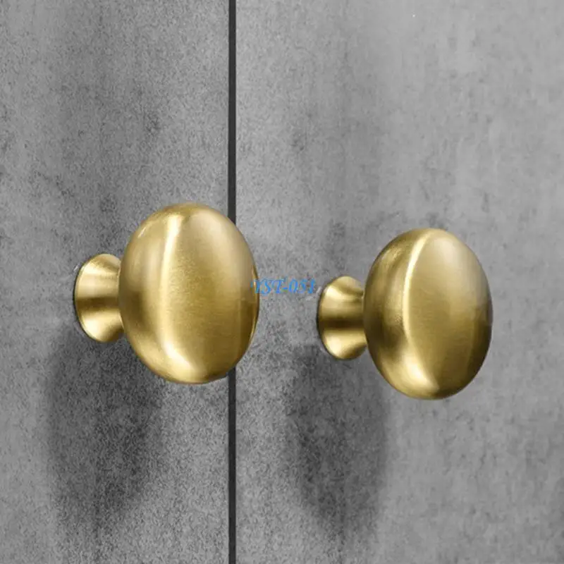 Picture 4: E15A Solid Brass Door Knobs Round Cabinet Knobs Cupboard Door Handles Small Pull Knob