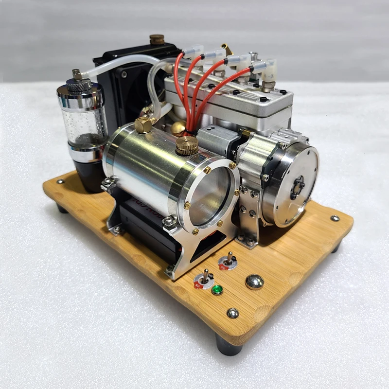 17.5CC Inline Four Cylinder Gasoline Engine Model Electric Start Modified Engine Physics Experiment Toy