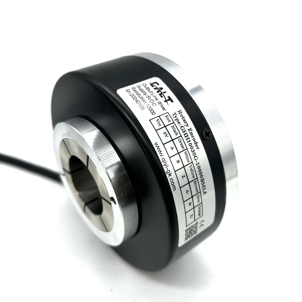 Encoder per ascensore con driver di linea Encoder rotativo incrementale ad albero cavo da 30 mm 100 mm Dimensioni esterne GHH10030G-10000BML5