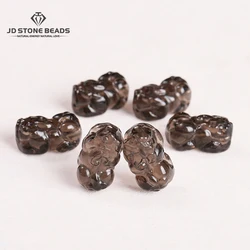1 Pc Natural Ice Obsidian Carved Wealth Pixiu Shape Bead With Hole Pendant For Jewelry Making Diy Necklace Bracelet Accessory