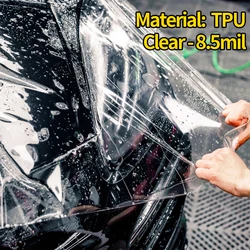 152/50CM*3M Glossy Transparent 8.5Mil Really TPU Hydrophobic Car bumper Protection Body Paint Film PPF Self Healing Anti Scratch
