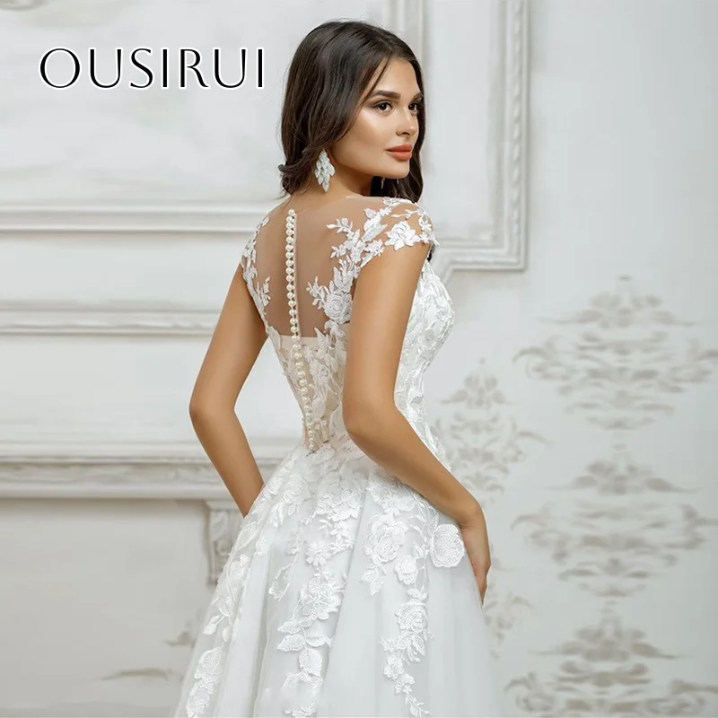 فساتين لحفلات الكوكتيل مزينة برقبة على شكل حرف V وأكمام قصيرة على شكل حرف a وأزرار خلفية بطول الركبة مخصصة