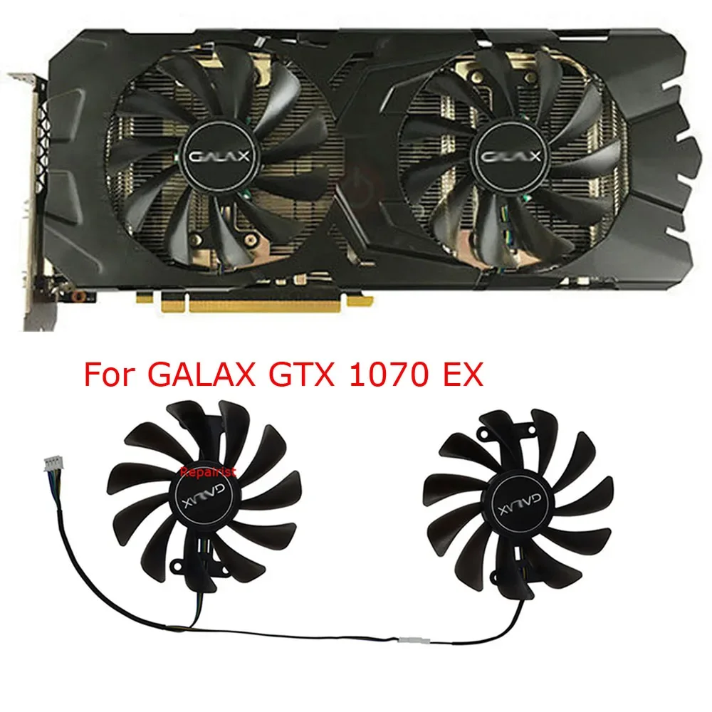 2 teile/satz, Video karten lüfter kühler, für galax gtx1080 EXOC-SNPR black, für galax gtx 1070 ti EX-SNPR white weiß, für galax gtx1070 ex