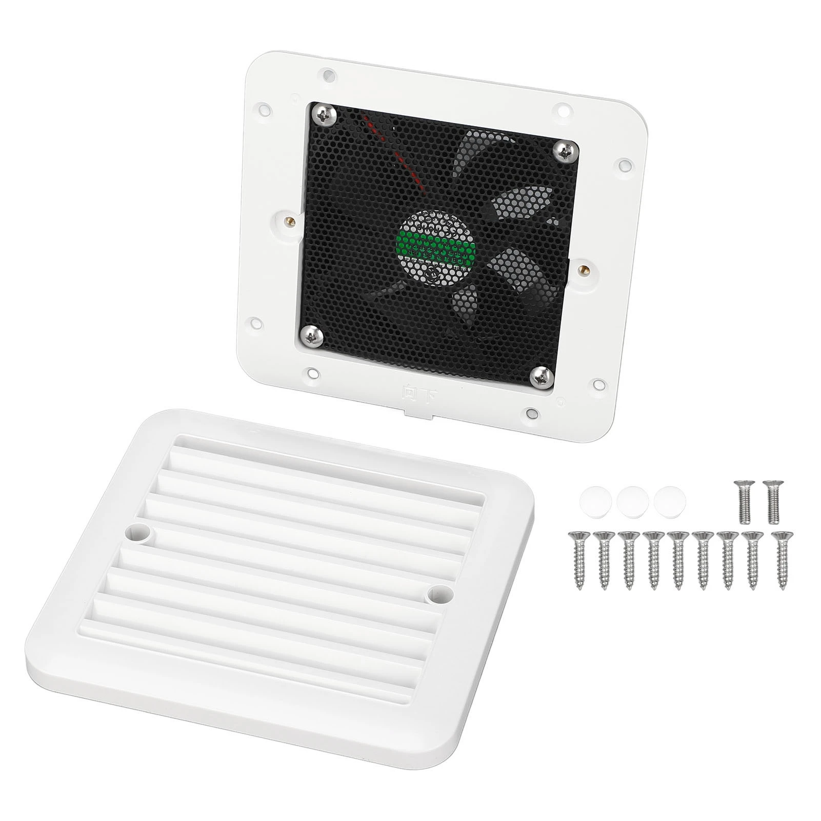 RV Air Ventilation Fan 97 X 97mm RV Side Vent Fan Single Way 12V 1.2W Air Ventilation Exhaust Fan for Trailer Kitchen Bathroom