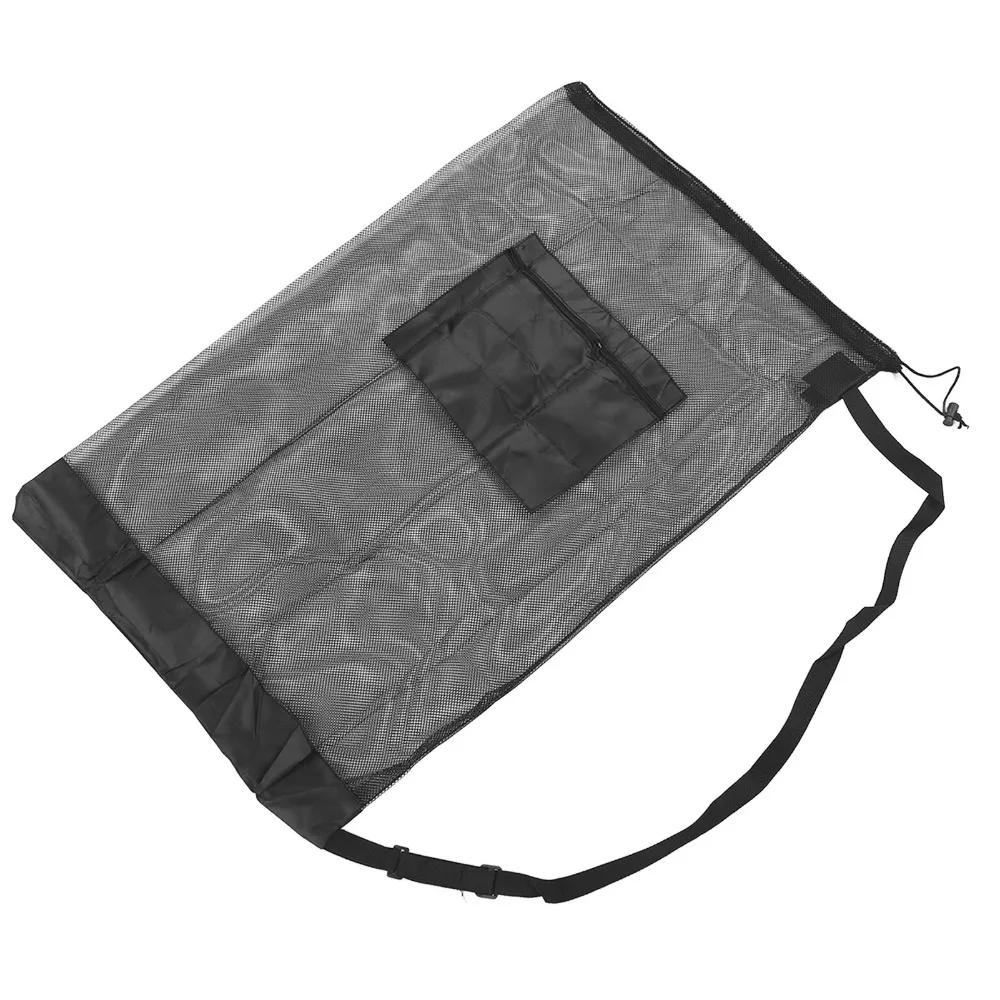 Polyester Mesh Ball Bag Large Capacity Breathable Sport Equipment Storage Bag Shockproof Drawstring Closure