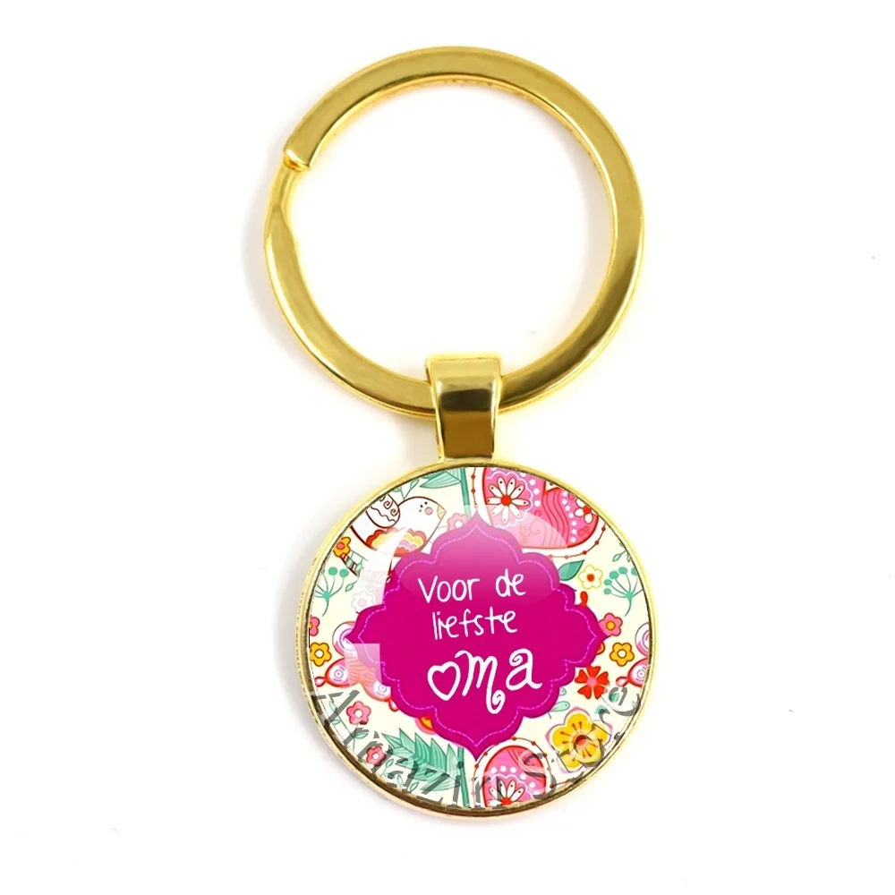 Llavero de 25mm con baño de oro para la Profesora Más Querida, Anillo de Cristal, Regalo de Agradecimiento para Profesoras