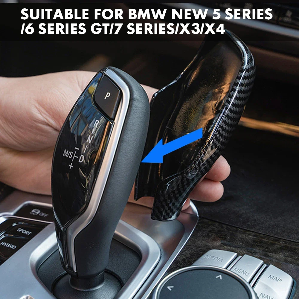 Perilla de palanca de cambios de velocidad de coche ABS, cubierta de cabeza embellecedora para BMW 5 6 7 Series GT G32 G30 G11 G12 X3 X4 G01 G02 2016-2021, modificación interior