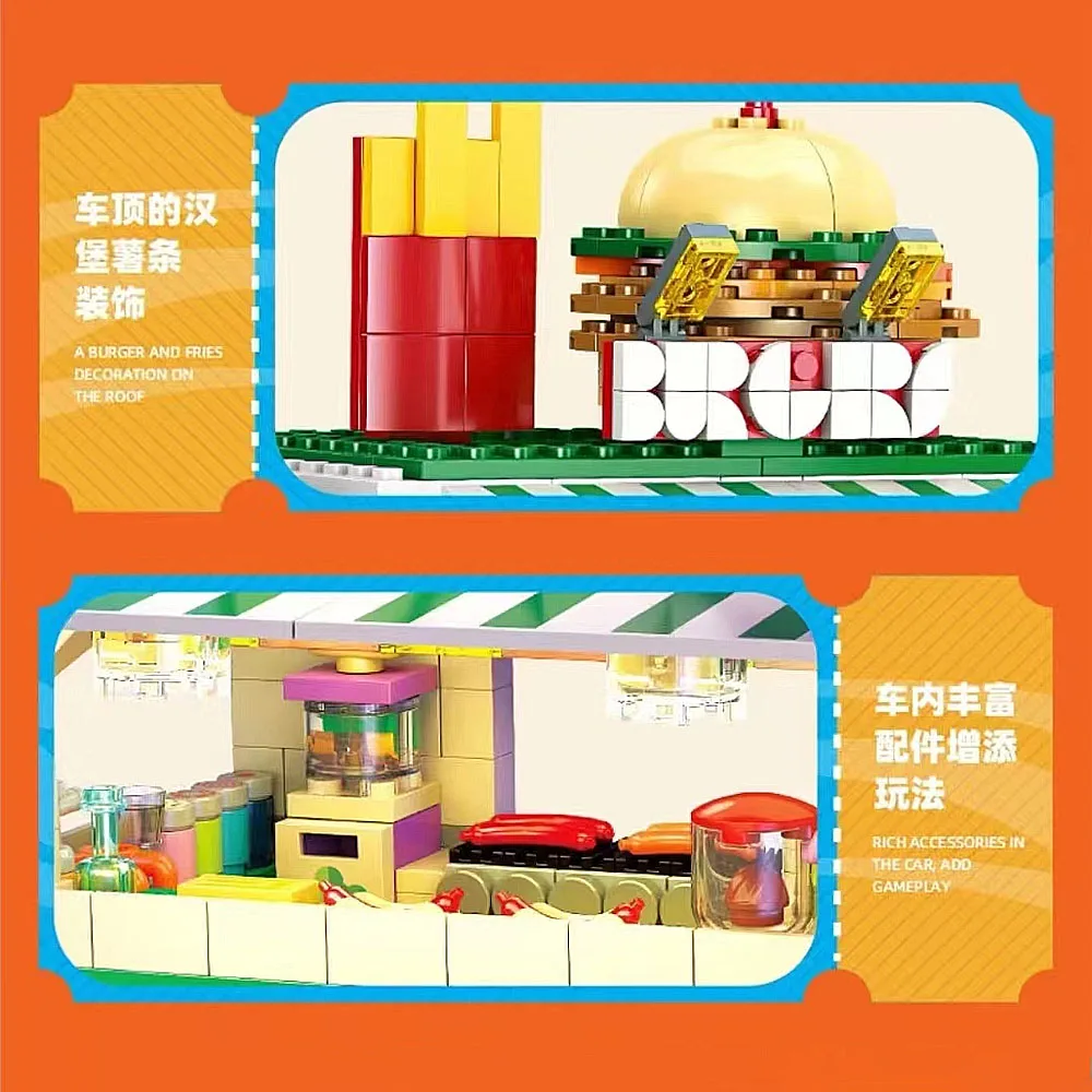 Kreatywne IDEE Hamburg seria van Moc Klocki Konstrukcyjne VW T1 Kamper Model Zabawka Urodziny Nowy Rok Prezenty Boże Narodzenie 883 elementy