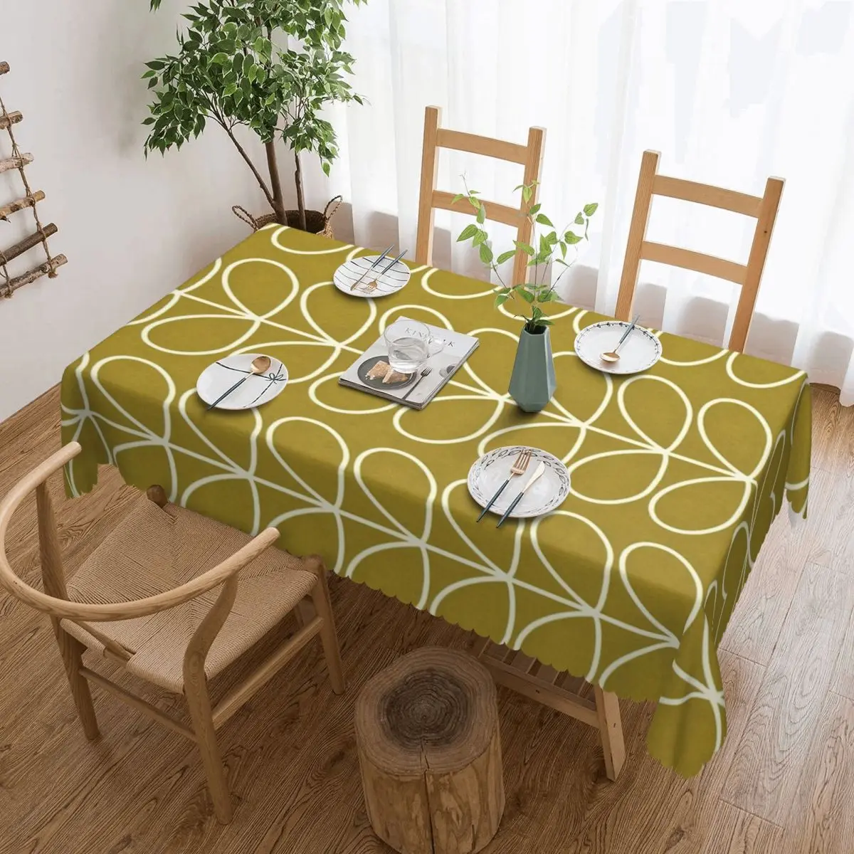 Orla Kiely Multistem Rectangular Tablecloth Waterproof Table Cloth Scandinavian Flower Table Covers