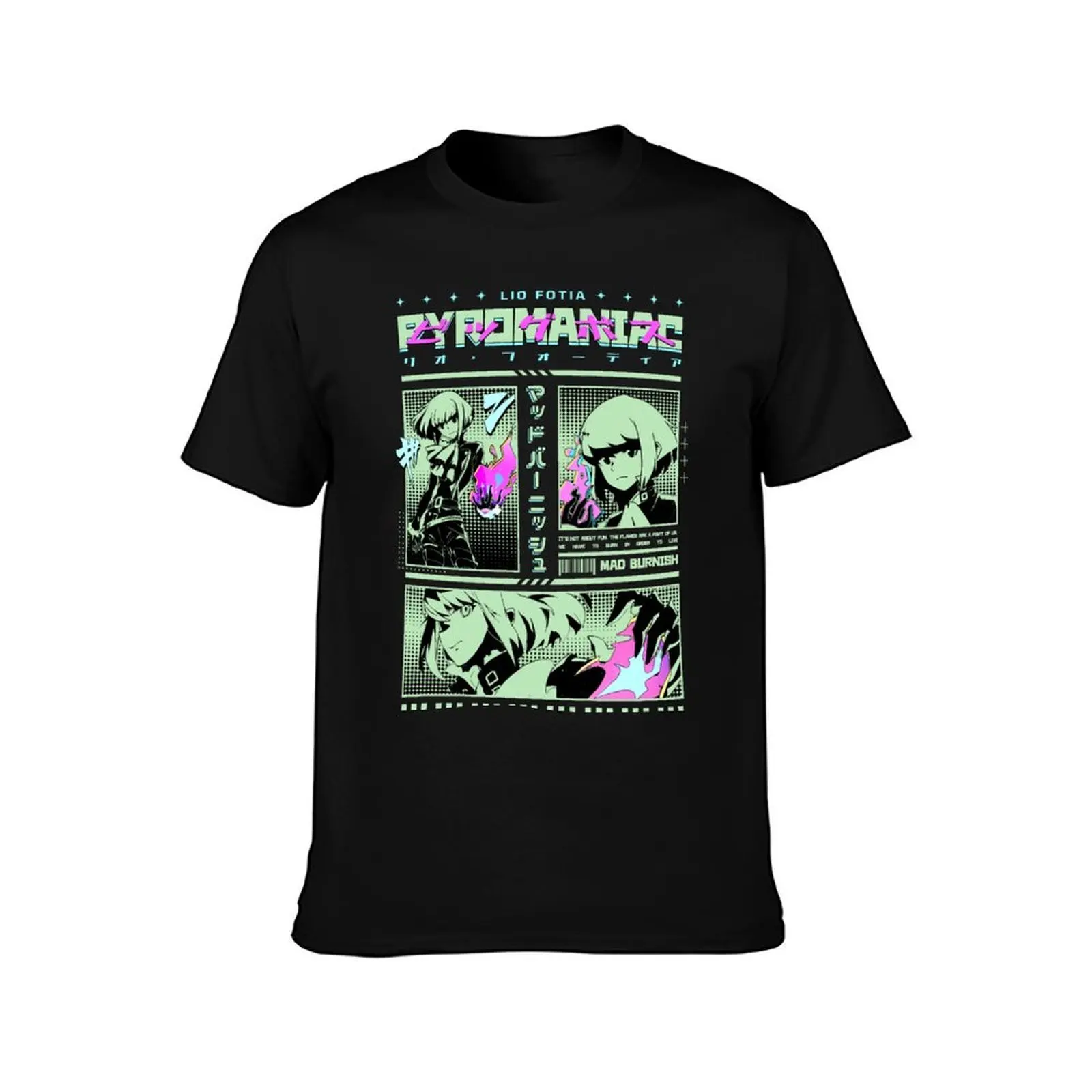 Pyromaniac Lio Fotia (Green) T-Shirt Casual Loose Daily Wear T-Shirt