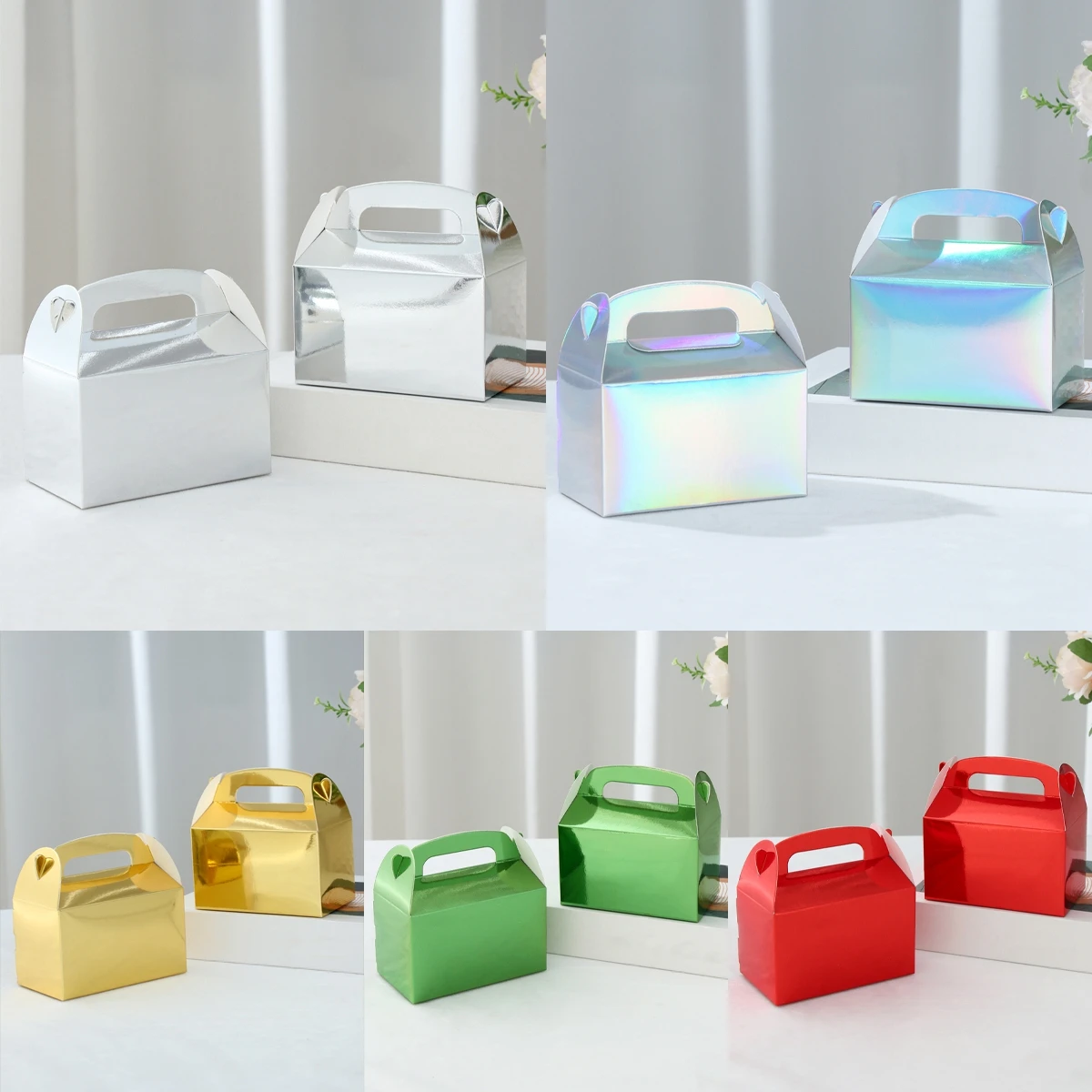 Laser Ssuitcase Theme Candy Boxes Sparkling Glitter Birthday Bridal Shower  Baby Shower Wedding Party Decorations Gift Packing