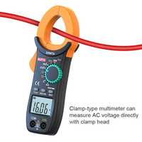 Digital Clamp Meter Tester, Clamp Multimeter Voltage Tester Auto-Ranging, Measures Current Voltage Resistance Diodes Continuity