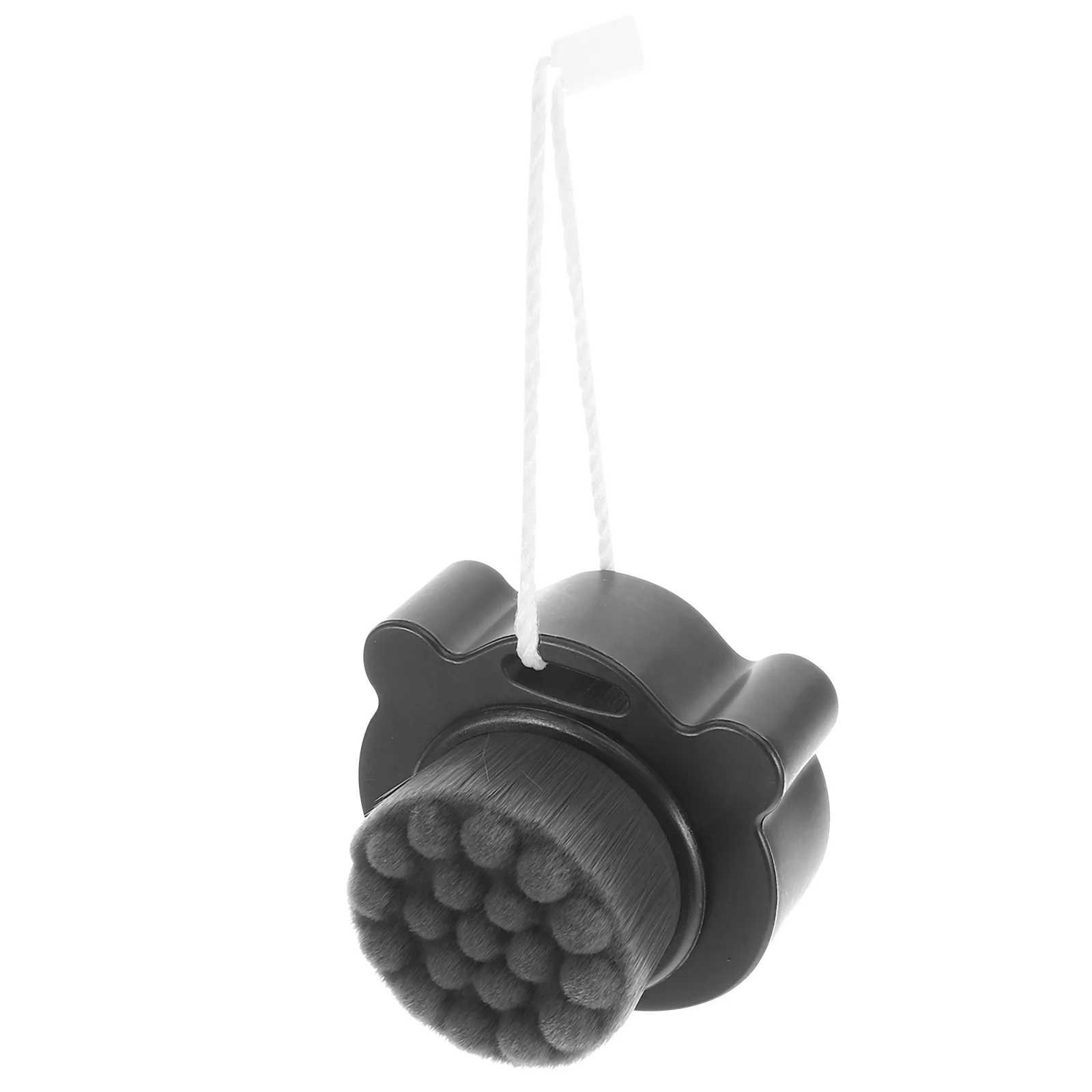 Black Dual Sided Soft Silicone Facial Brush Cover Exfoliating Cleansing Tool Gentle Face Scrubber for Daily Skincare