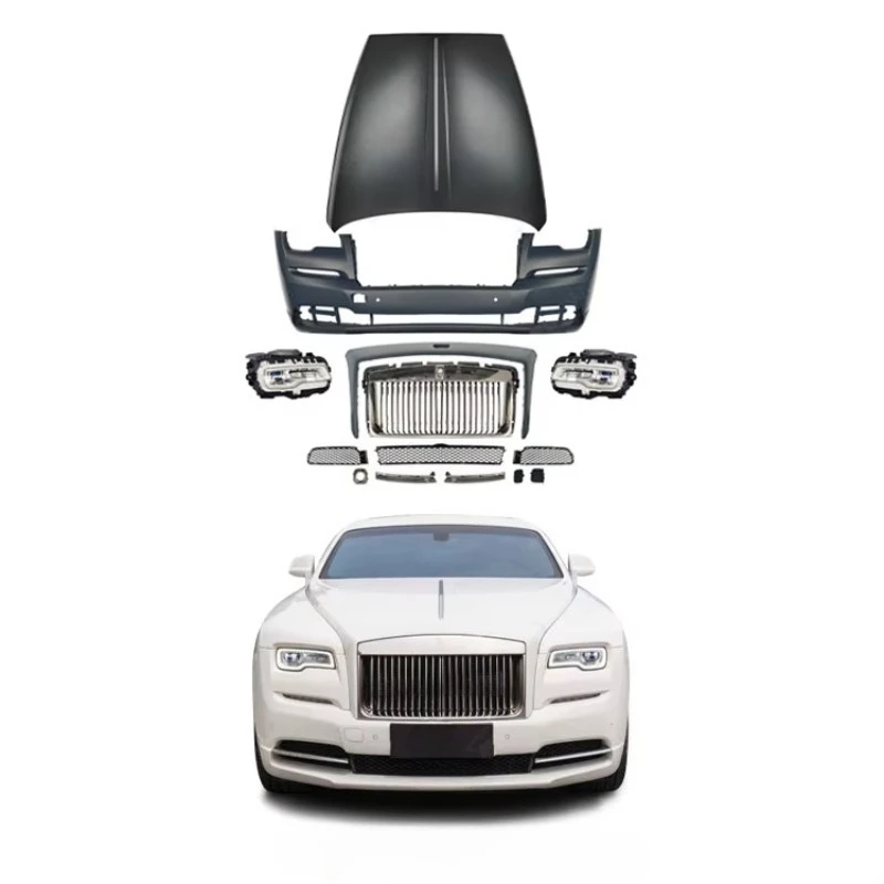New Body Kit for Rolls Royce Wraith Front Bumper Grill Hood Headlight 2015 2016 2017 to 2021 Car Conversion Kit