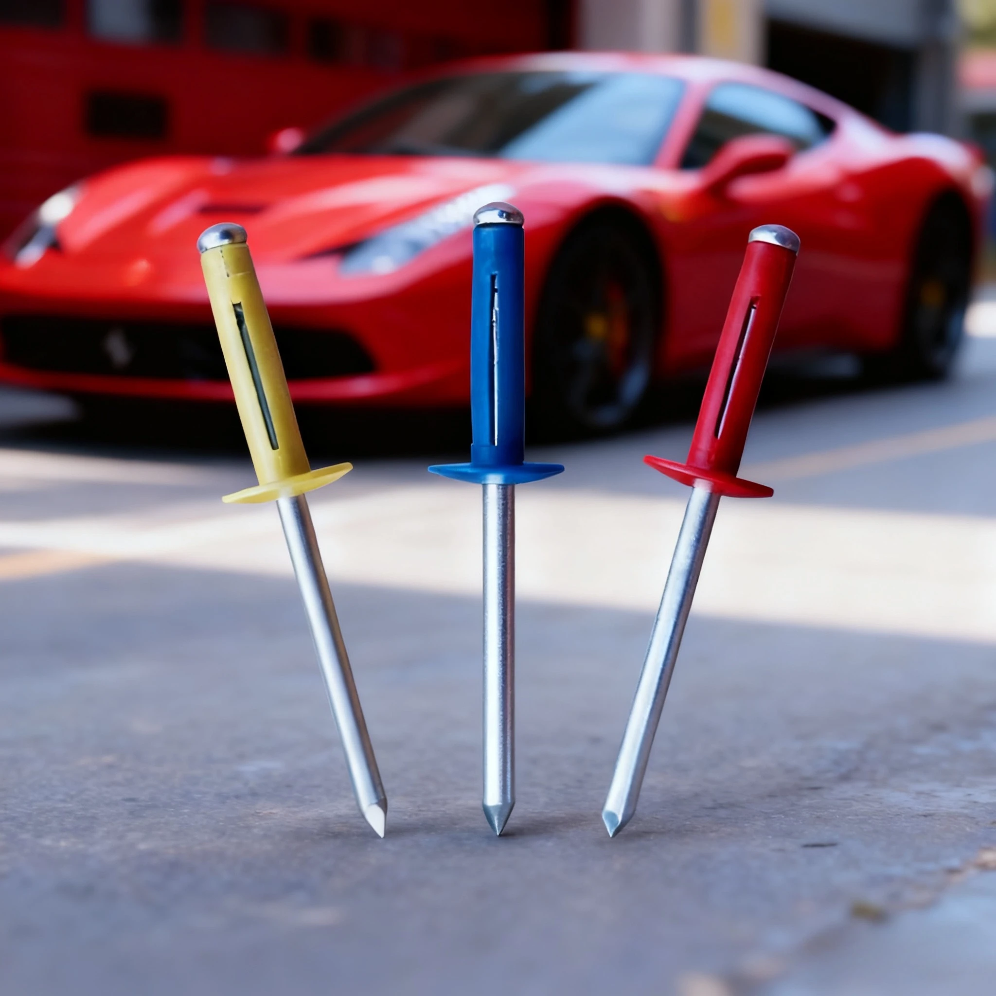 50Pcs Colorful Painted Aluminum Tri-Fold Pop Rivets Large Flange Blub Blind Rivet Automotive Fastening Rivets Home Decoration