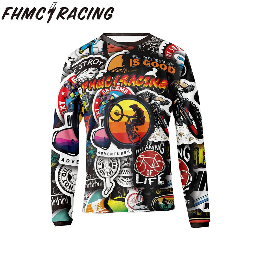 Motocross Jersey Long Sleeve DH BMX Cycling Top Motorcycle Bike Racewear Bike Cycling Jersey