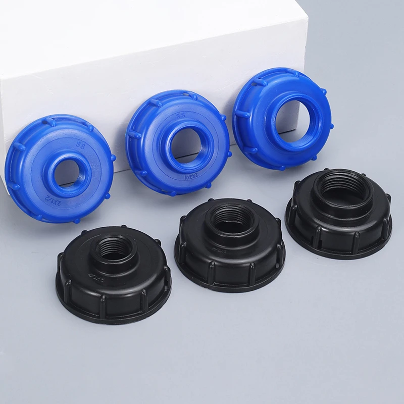 Blue Durable IBC Water IBC Tank Fitting S60X6 Thread to 1/2" 3/4" 1" Garden Hose Connector IBC Tank Valve Replacement Adapter