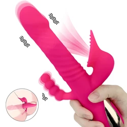 3 in 1 Clit Sucker Dildo Vibrator for Women Clitoris G Spot Tongue Licking Vacuum Stimulator Sex Toys Adult Goods for Female