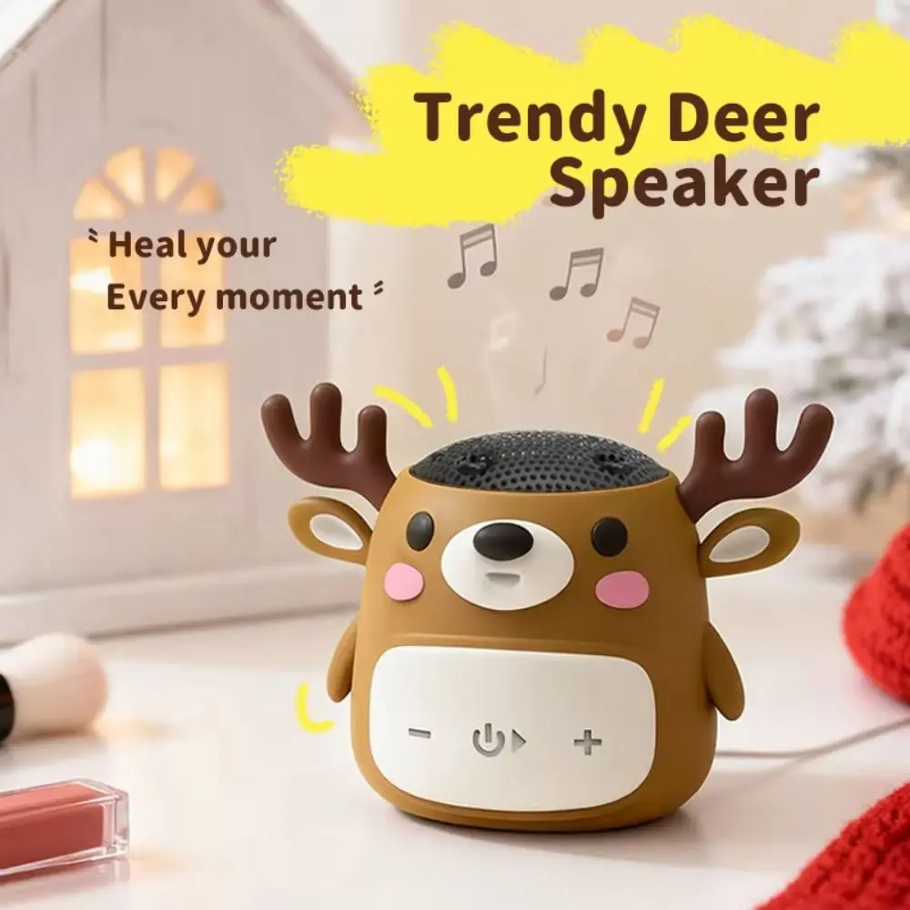 

Rich Bass Mini Bluetooth Speaker Waterproof HiFi Sound Deer Portable Speaker Cute Rechargeable Wireless Speaker Car Stereo