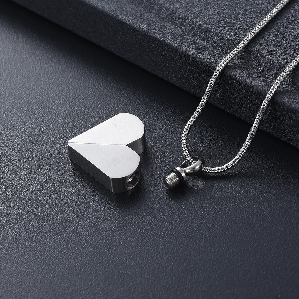 Rotatable Magical Square Heart Shape Pendant Urn Necklace Harmony Cremation Jewelry Secret Stash Lockets Funeral Free Engravable