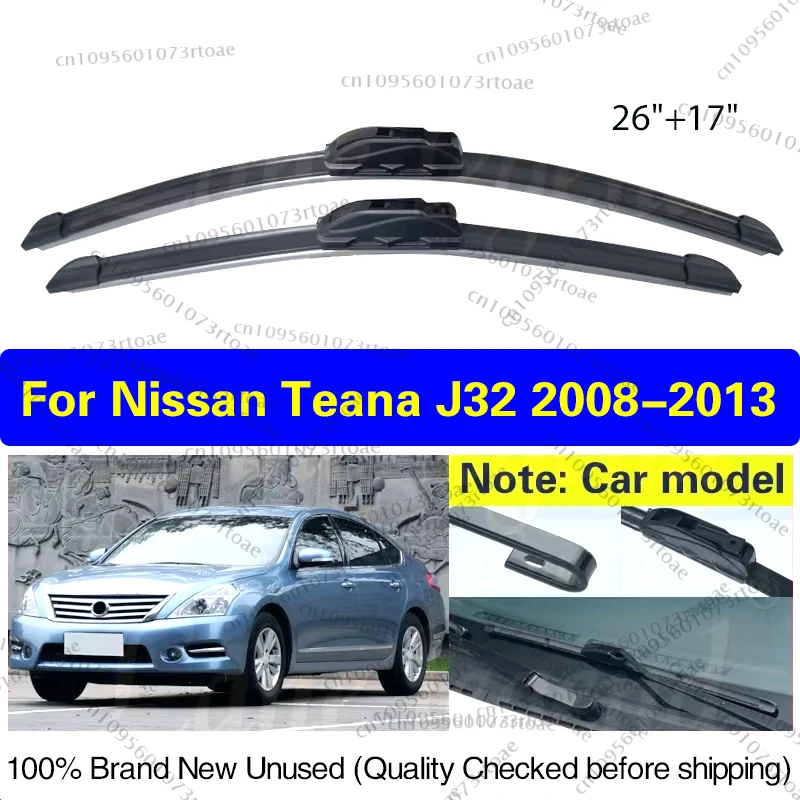 

2 шт. для Nissan Teana J32 2008 2009 2010 2011 2012 2013 автомобильные передние щетки стеклоочистителя резак автомобильные аксессуары U J крючок 26 "+ 17"