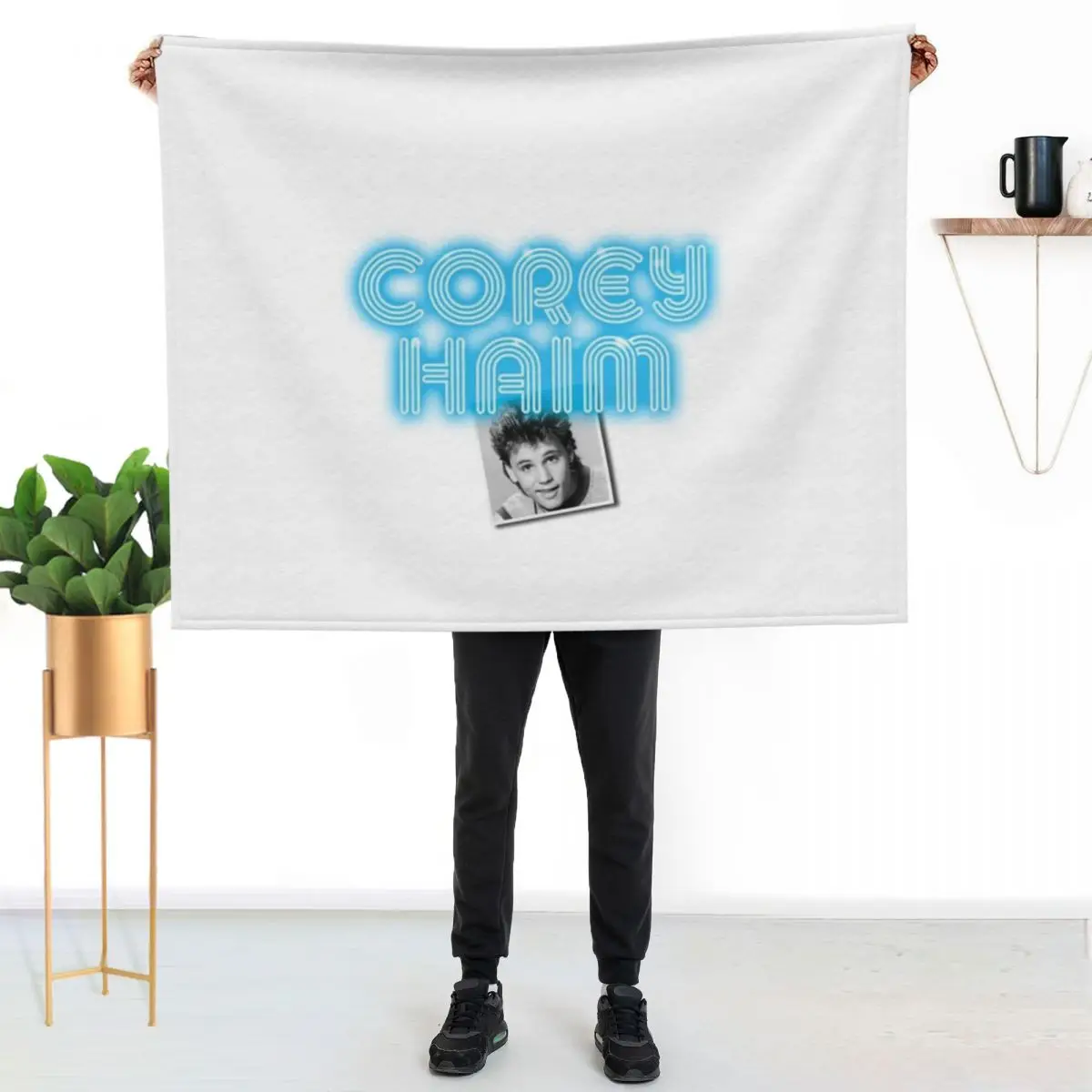 

Corey Haim - Neon Effect Throw Blanket Ultra Soft Flannel Fleece Blanket for All Seasons