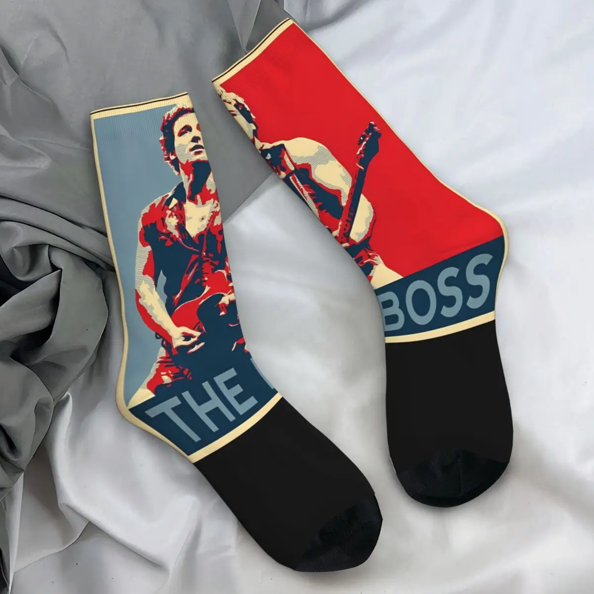 Bruces Springsteen 2024 World Tour Socks Funny Stockings Autumn Anti Slip Men Socks Comfortable Custom Climbing Socks