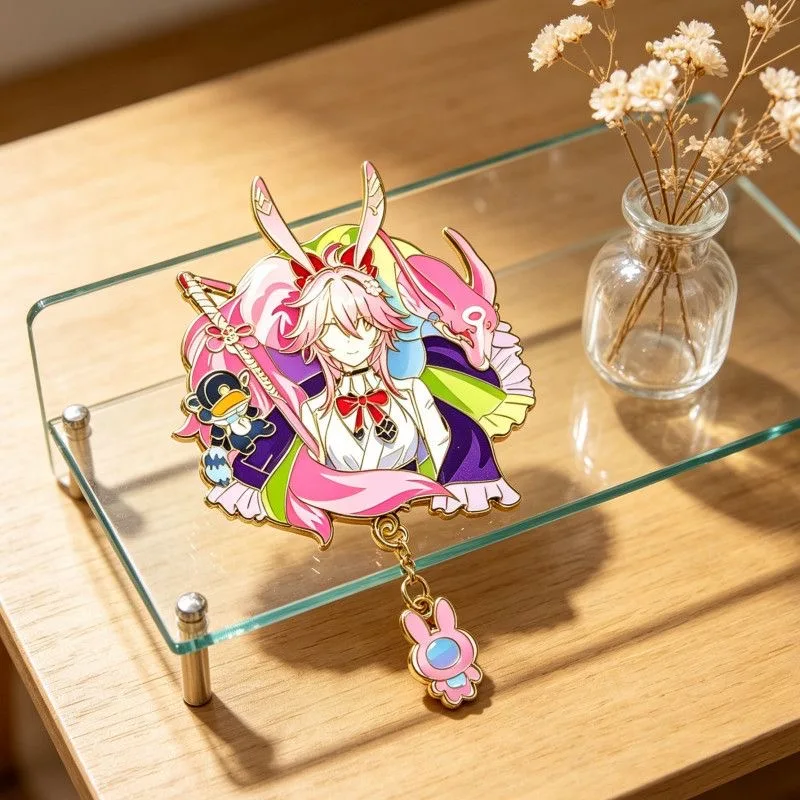 Honkai: Star Rail Evanescia Cosplay-Anstecker, Spiel-Anime Anaxagoras Khaslana Cipher Pin, Niedliche Dekoration, Halloween-Party-Kostüm-Requisiten – Detail 4