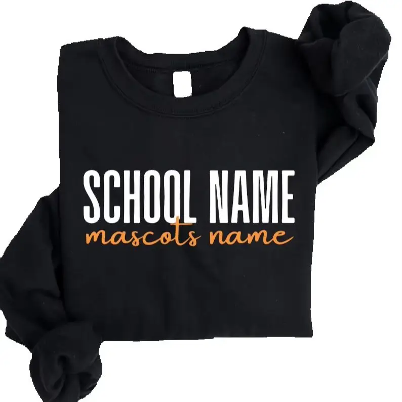 

Custom School Class Spirit Sweatshirt Unisex Long Sleeve Personalized Sweatshirts Name Slogan Logo Printed Tops for Senior 2026
