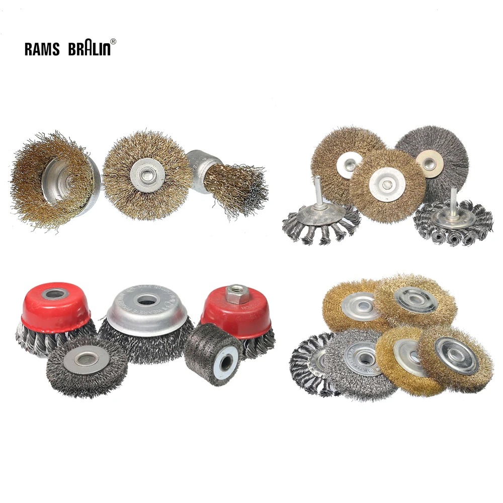 

1 piece Steel Wire Wheel Brush for Metal Derusting Deburring Wood Grinding Polishing