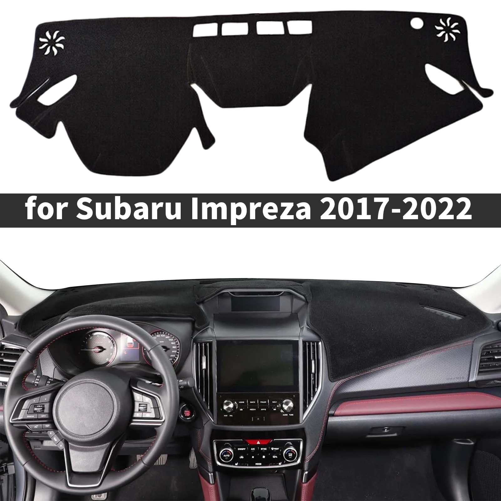 

fit for Subaru Impreza 2017 2018-2022 Car Accessories Dashmat Dashboard Cover Pad Protective Carpet Leather DashMat Sunshade