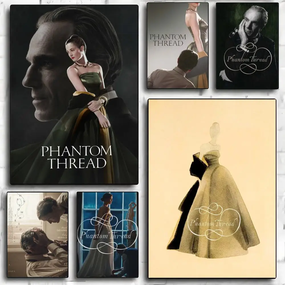 classic movie P-Phantom Thread-D Poster Minimalist Wall Sticker for Cafe Office Bar Home Decor and Gift