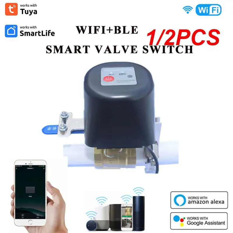 

1/2PCS Smart Alexa WiFi Water Valve Shutoff Timer Sprinkler Controller Gas Shut Off Valve Controller APP Remote