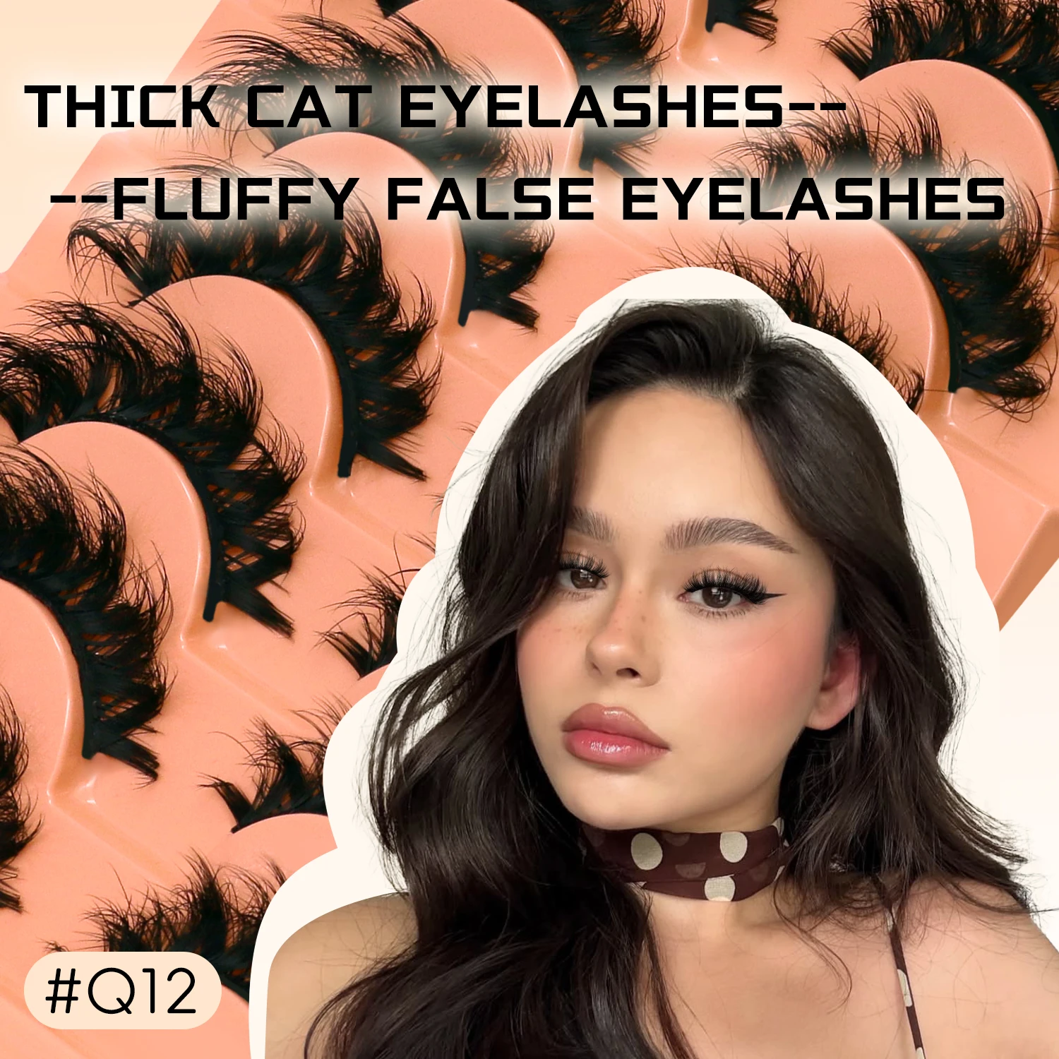 ラスヴィレ 厚めつけまつげ ふわふわキャットアイまつげ ショート ソフト クロス ドラマティック ナチュラルカールまつげ 3Dフェイクミンクまつげ メイクアップ